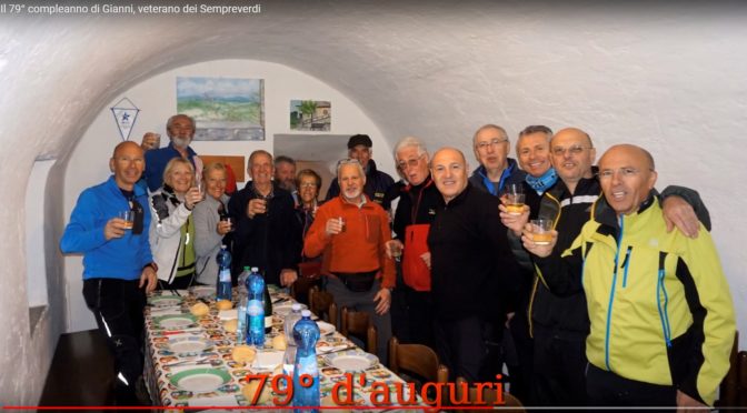 79° compleanno di Ganni veterano dei Sempreverdi